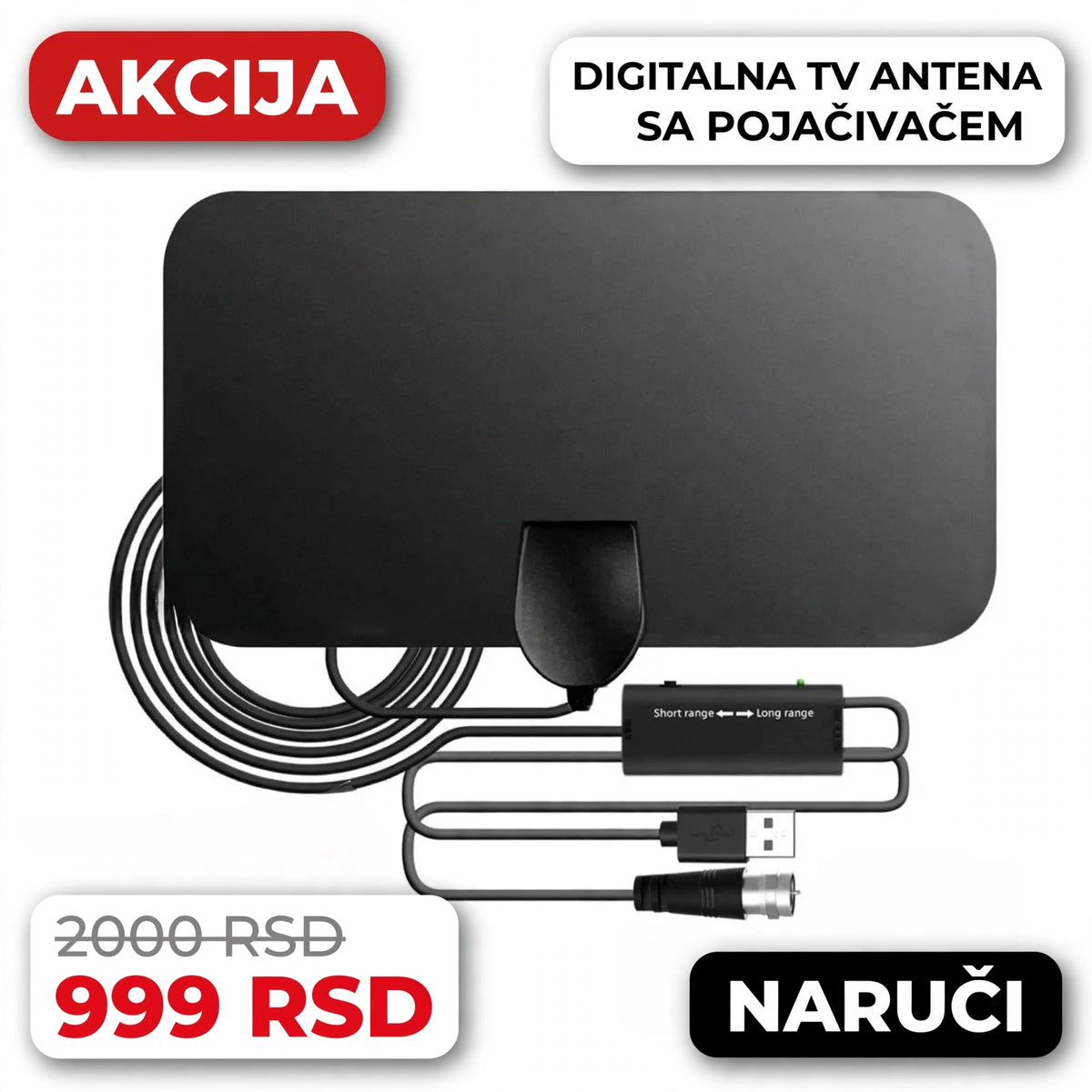DIGITALNA TV ANTENA SA POJAČIVAČEM