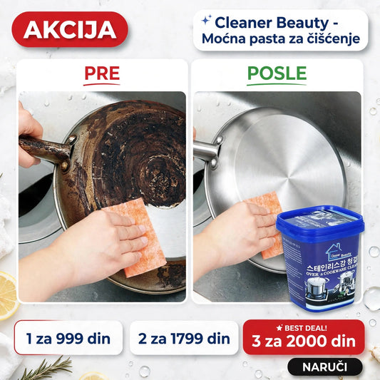 Cleaner Beauty – Moćna pasta za čišćenje inoxa, posuđa i rerne