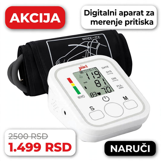 Digitalni aparat za merenje pritiska za nadlakticu – Arm Style merač krvnog pritiska