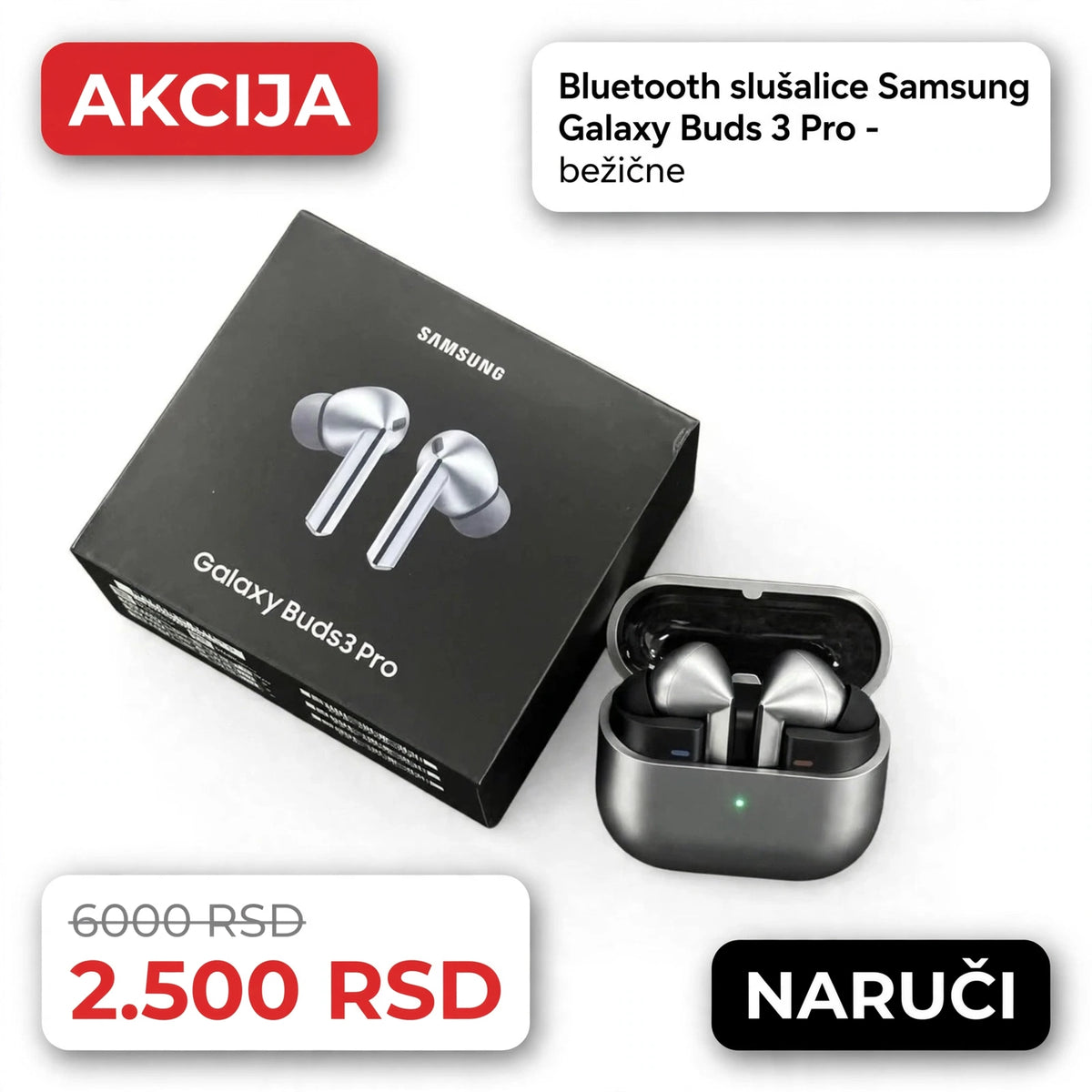 Bluetooth slušalice Samsung Galaxy Buds 3 Pro – bežične slušalice