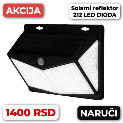 Solarni reflektor 212 LED DIODA