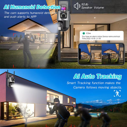 HWEN 8MP 4MP WiFi IP kamera sa alarmom i dualnim ekranom: Sigurnosno rešenje za moderni dom