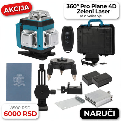 4D Zeleni Laserski Nivelator 360° – DEKO Pro Plane