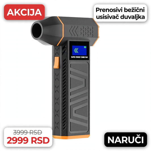 Prenosivi bežični usisivač duvaljka– Efikasno čišćenje automobila i doma